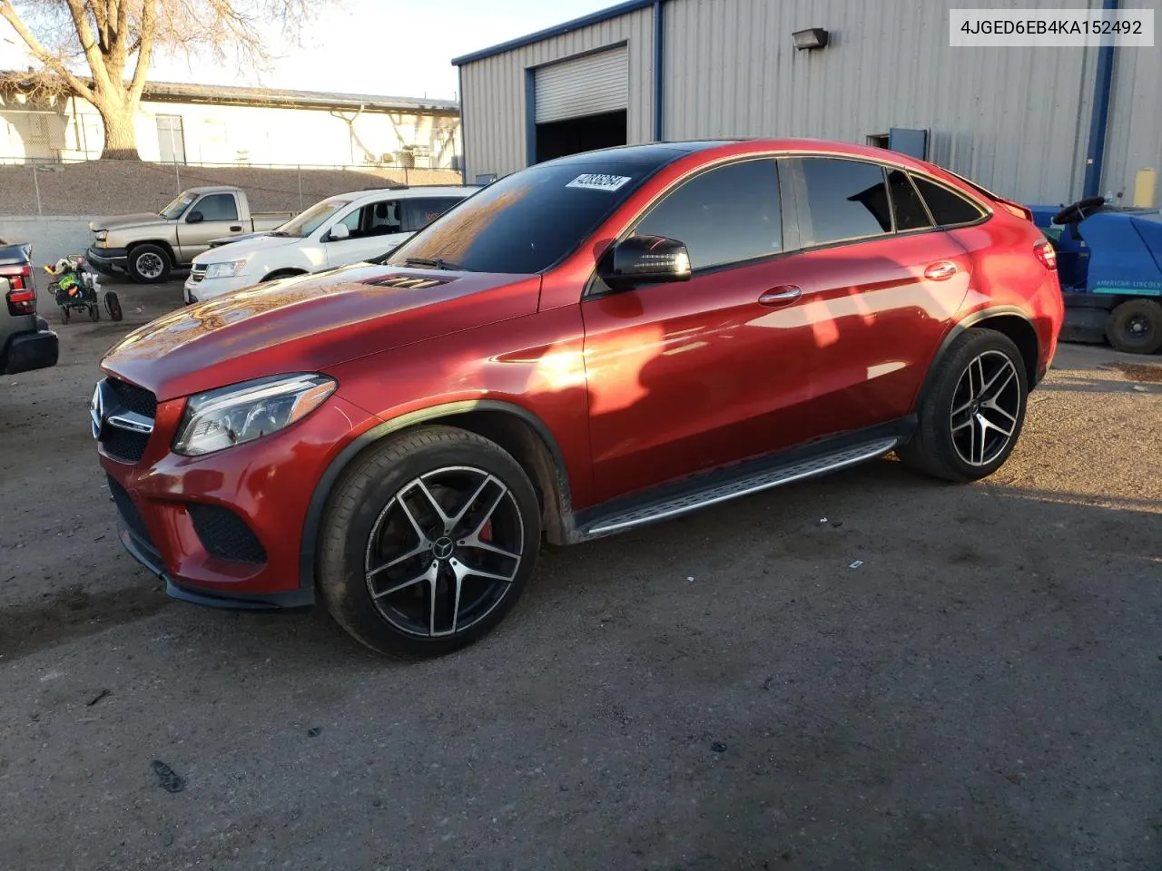 2019 Mercedes-Benz Gle Coupe 43 Amg VIN: 4JGED6EB4KA152492 Lot: 42836264