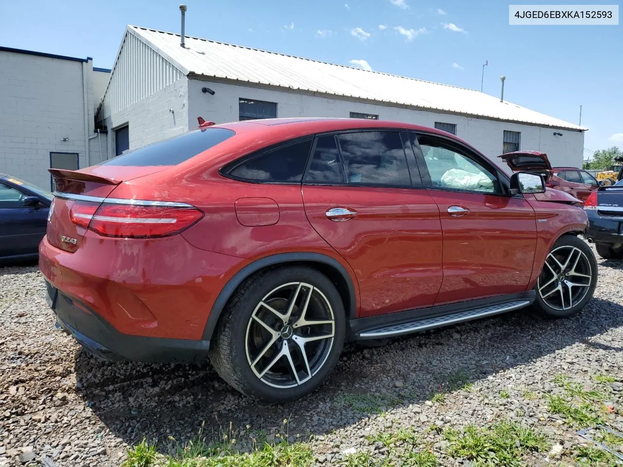 2019 Mercedes-Benz Gle Coupe 43 Amg VIN: 4JGED6EBXKA152593 Lot: 55466924