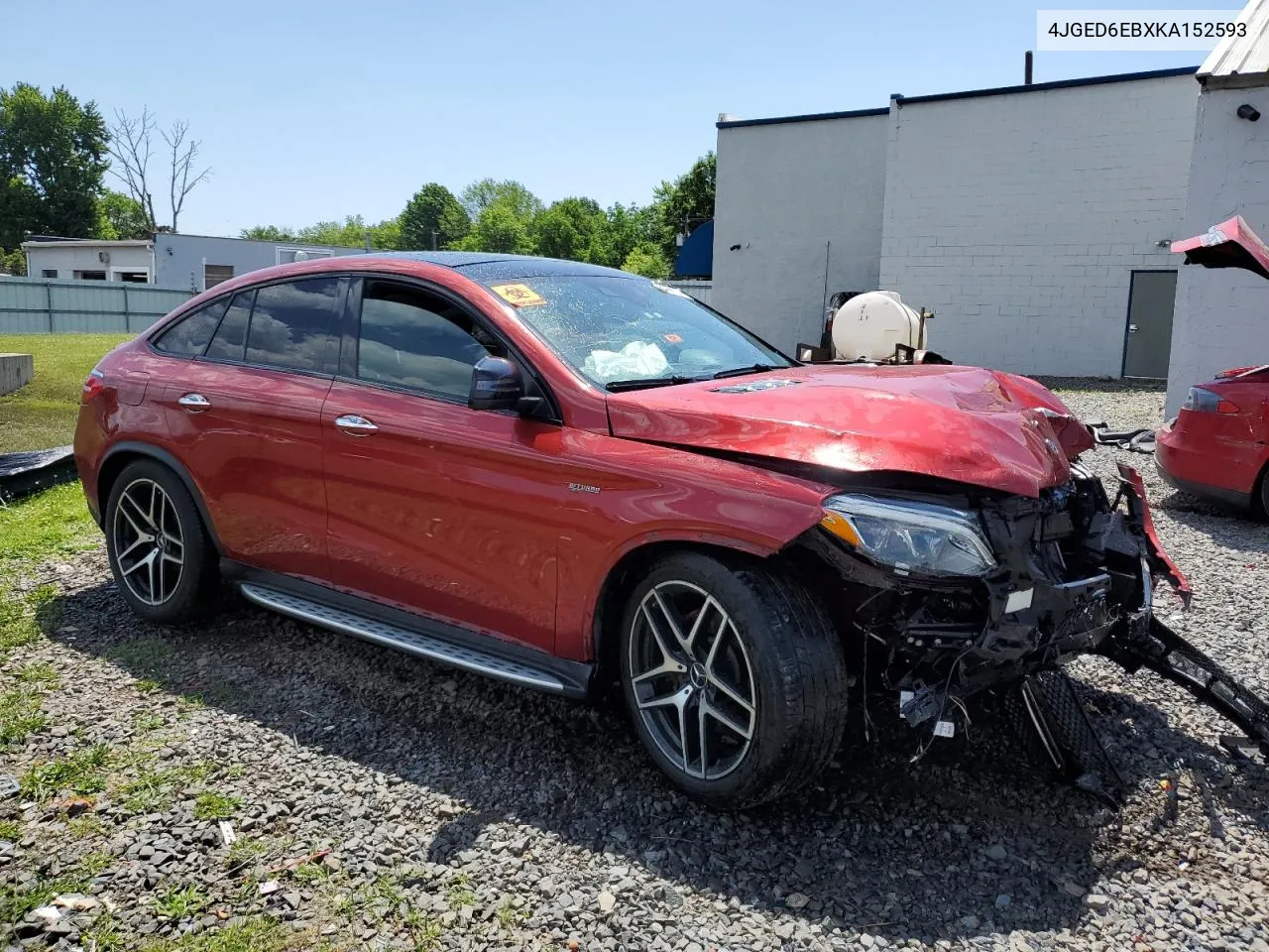 2019 Mercedes-Benz Gle Coupe 43 Amg VIN: 4JGED6EBXKA152593 Lot: 55466924