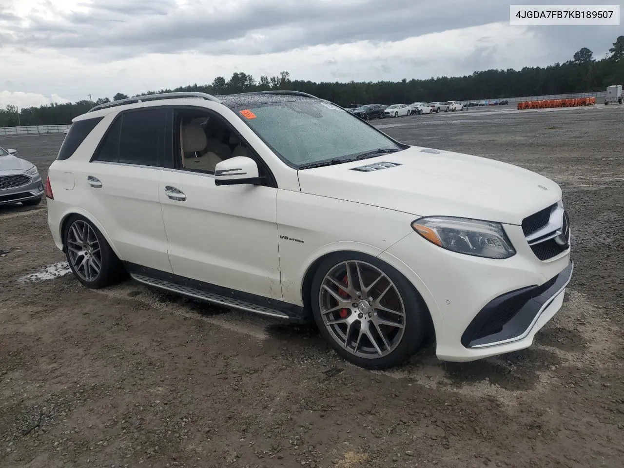 2019 Mercedes-Benz Gle 63 Amg-S 4Matic VIN: 4JGDA7FB7KB189507 Lot: 72596104