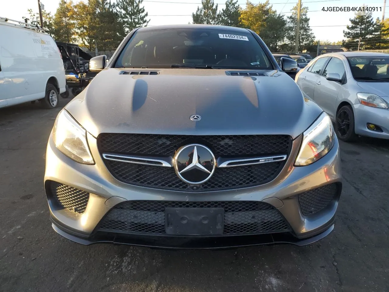 2019 Mercedes-Benz Gle Coupe 43 Amg VIN: 4JGED6EB4KA140911 Lot: 74402334