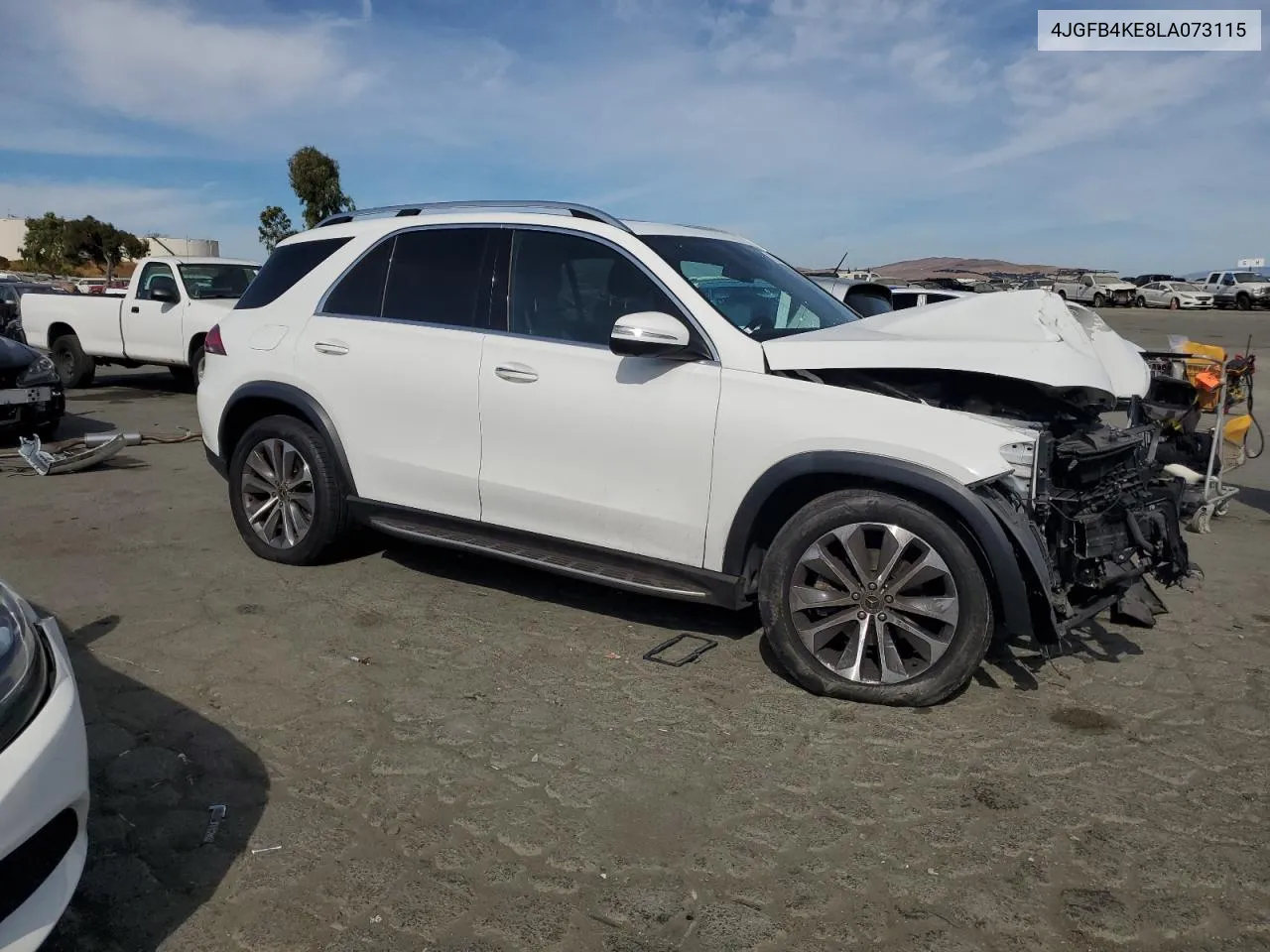 2020 Mercedes-Benz Gle 350 4Matic VIN: 4JGFB4KE8LA073115 Lot: 75471504