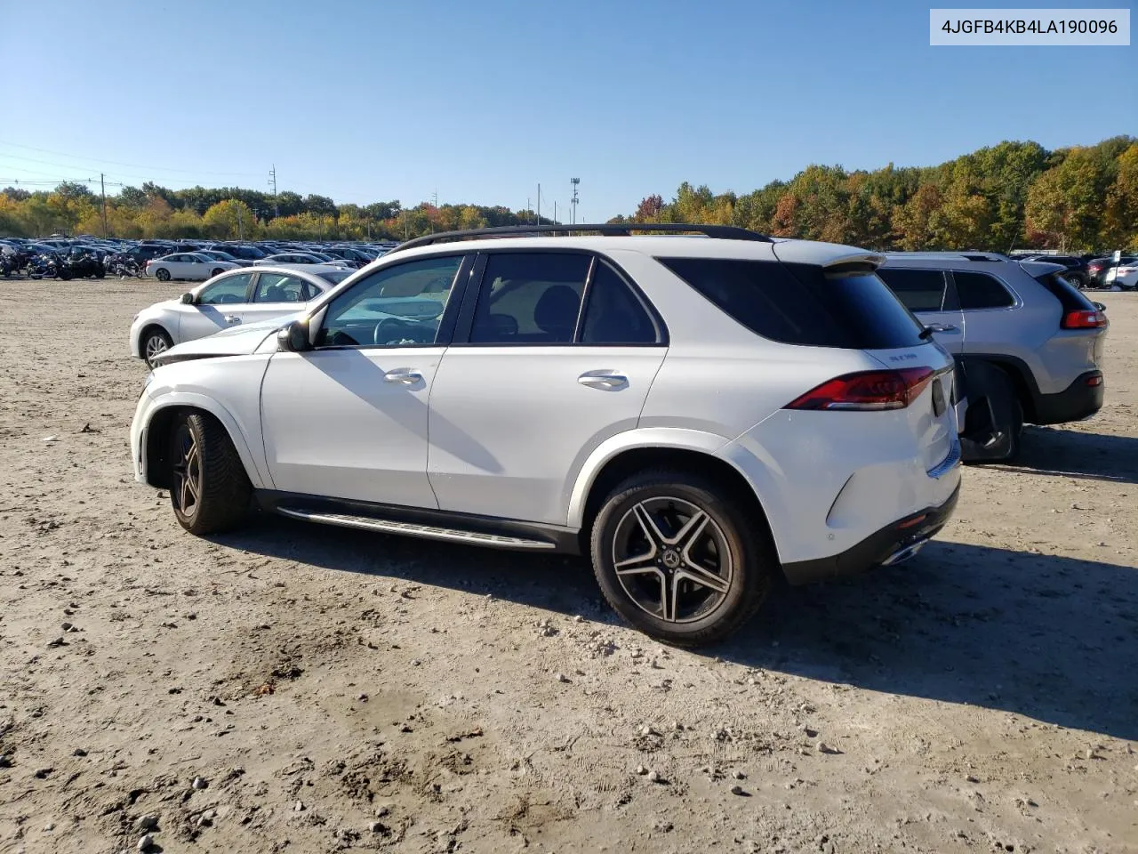 2020 Mercedes-Benz Gle 350 4Matic VIN: 4JGFB4KB4LA190096 Lot: 76754894