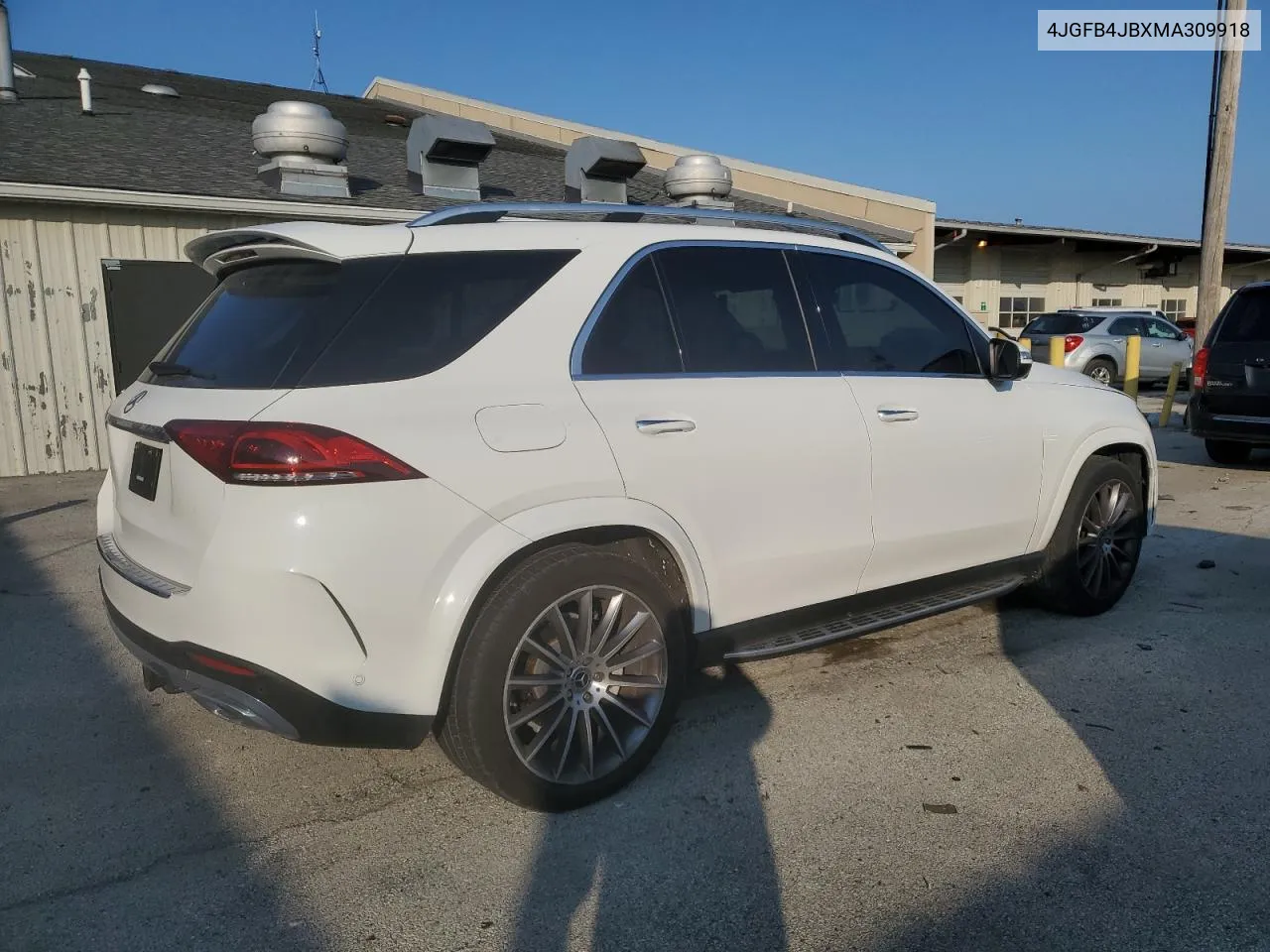 2021 Mercedes-Benz Gle 350 VIN: 4JGFB4JBXMA309918 Lot: 70454234