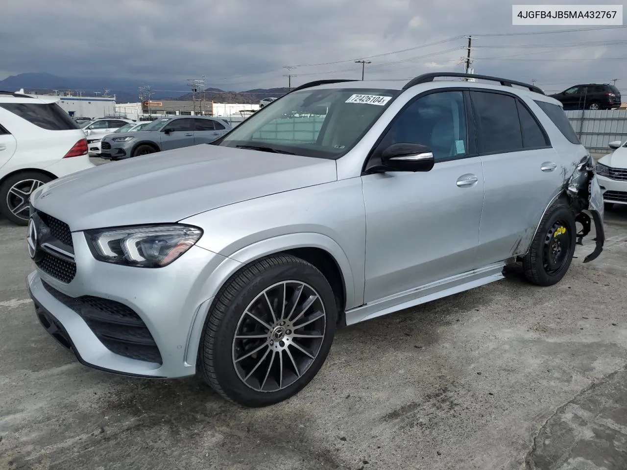 2021 Mercedes-Benz Gle 350 VIN: 4JGFB4JB5MA432767 Lot: 72426104