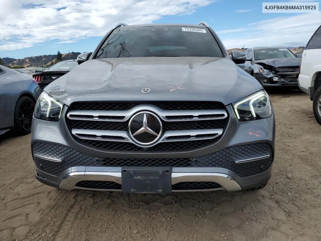 2021 Mercedes-Benz Gle 350 4Matic VIN: 4JGFB4KB6MA315925 Lot: 75336504