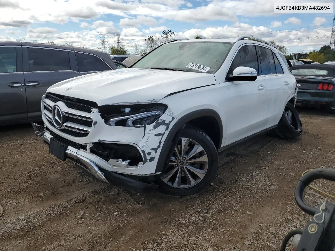 2021 Mercedes-Benz Gle 350 4Matic VIN: 4JGFB4KB3MA482694 Lot: 75715804