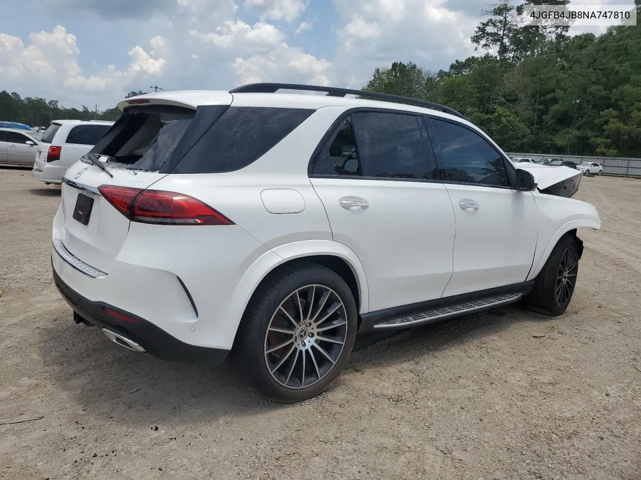 2022 Mercedes-Benz Gle 350 VIN: 4JGFB4JB8NA747810 Lot: 58516044