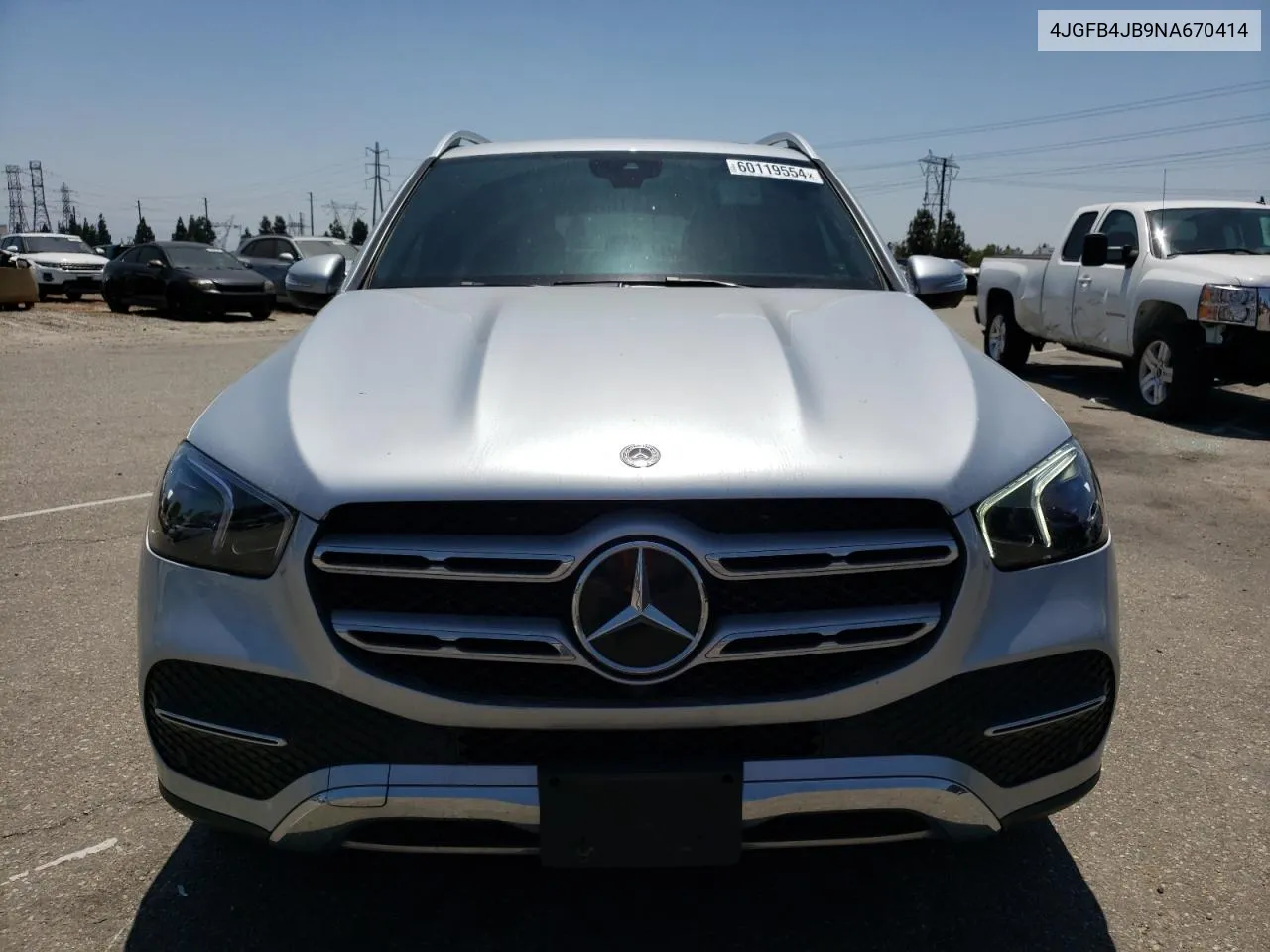 2022 Mercedes-Benz Gle 350 VIN: 4JGFB4JB9NA670414 Lot: 60119554