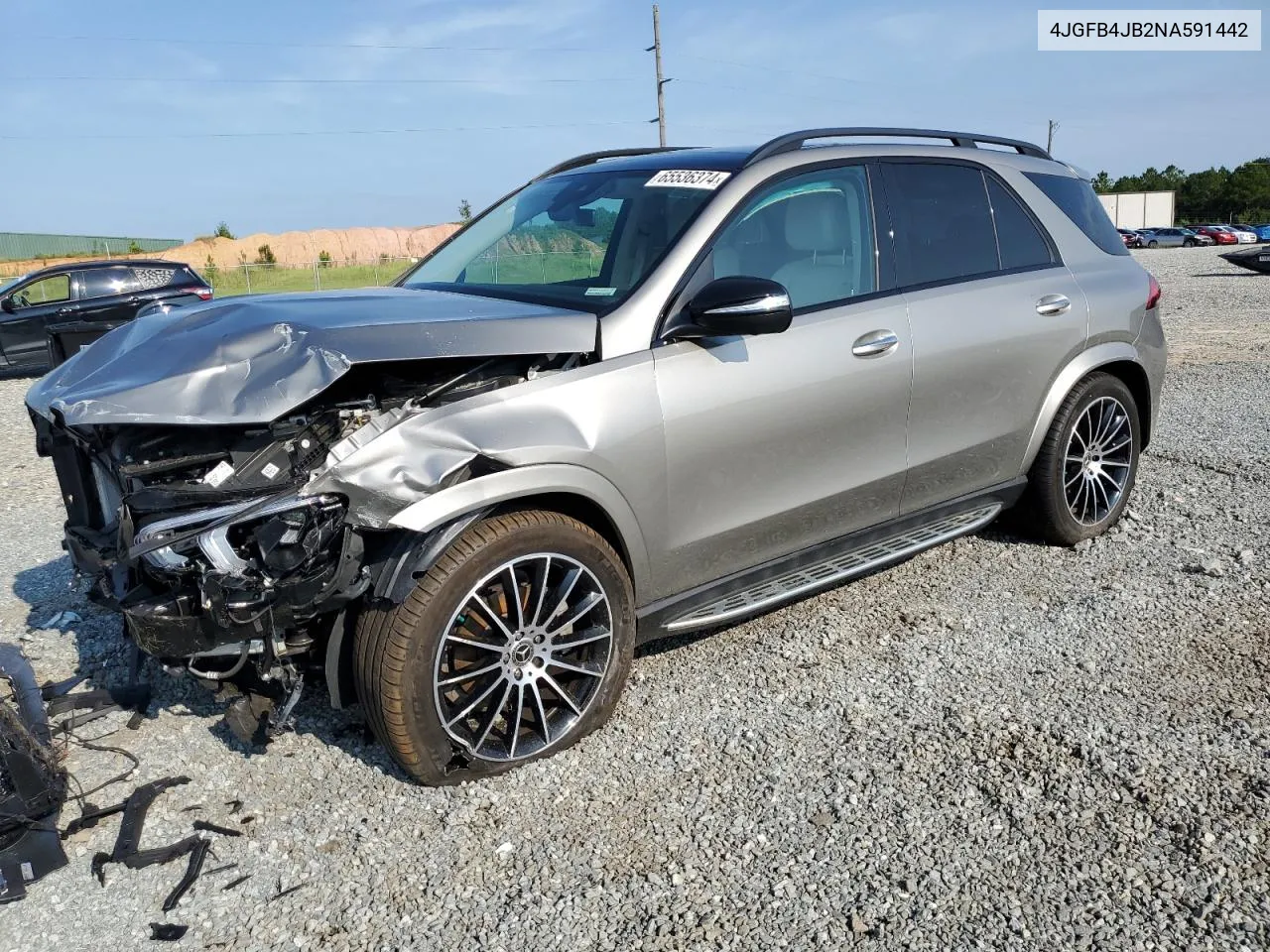 2022 Mercedes-Benz Gle 350 VIN: 4JGFB4JB2NA591442 Lot: 65536374