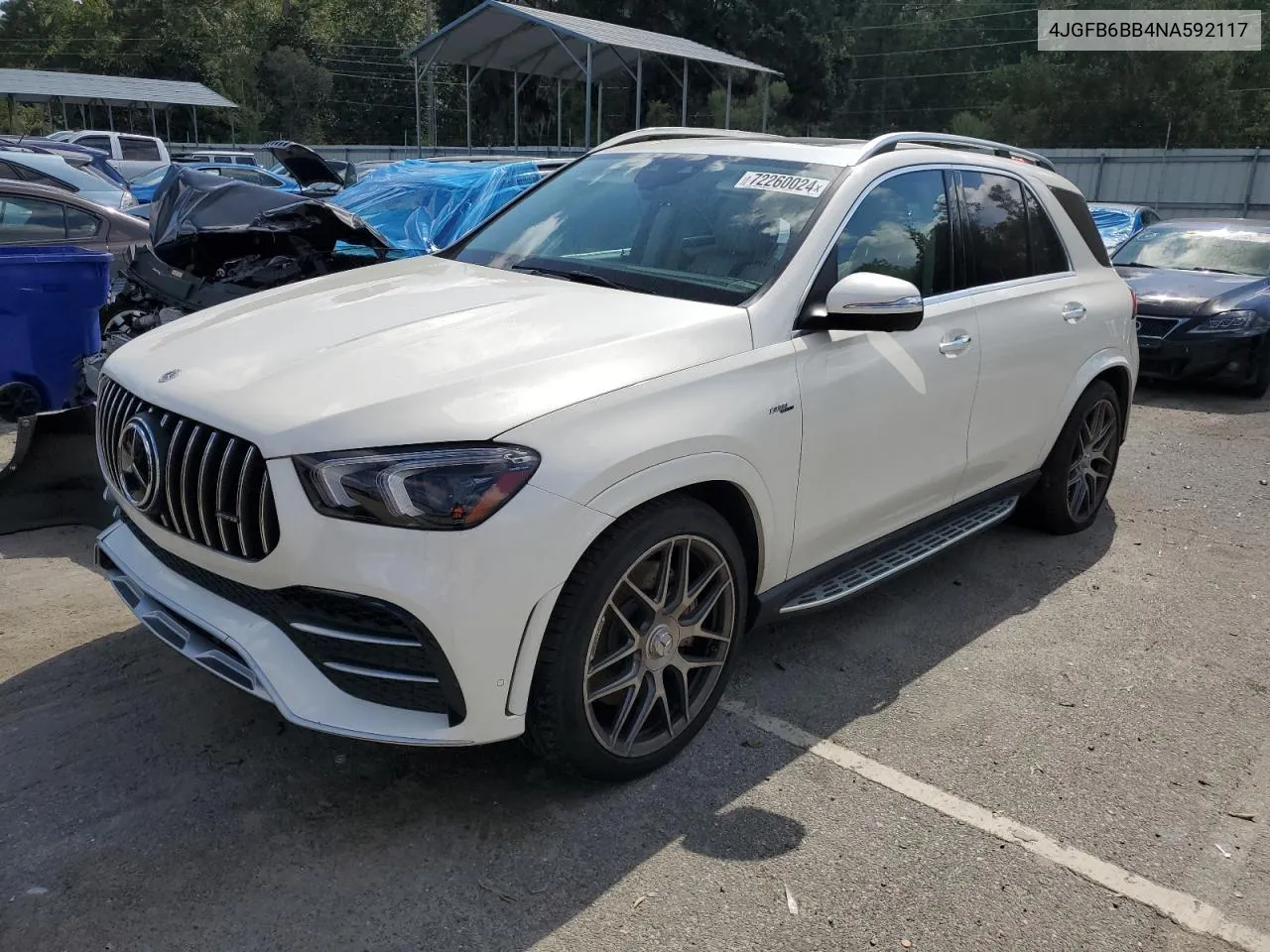 2022 Mercedes-Benz Gle Amg 53 4Matic VIN: 4JGFB6BB4NA592117 Lot: 72260024