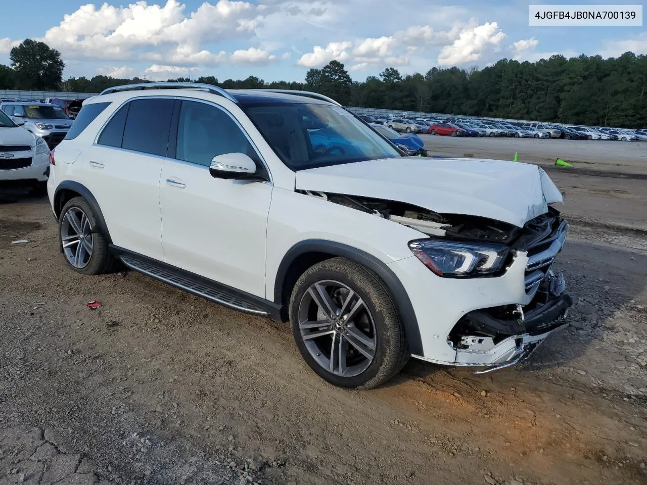 2022 Mercedes-Benz Gle 350 VIN: 4JGFB4JB0NA700139 Lot: 73307374