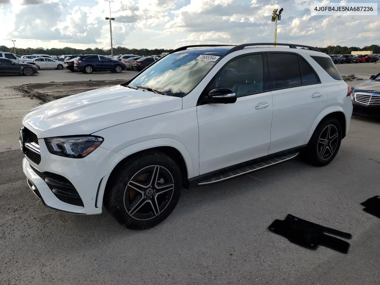 2022 Mercedes-Benz Gle 350 VIN: 4JGFB4JE5NA687236 Lot: 73655364