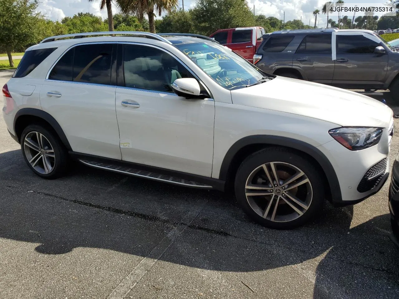 2022 Mercedes-Benz Gle 350 4Matic VIN: 4JGFB4KB4NA735314 Lot: 74056874