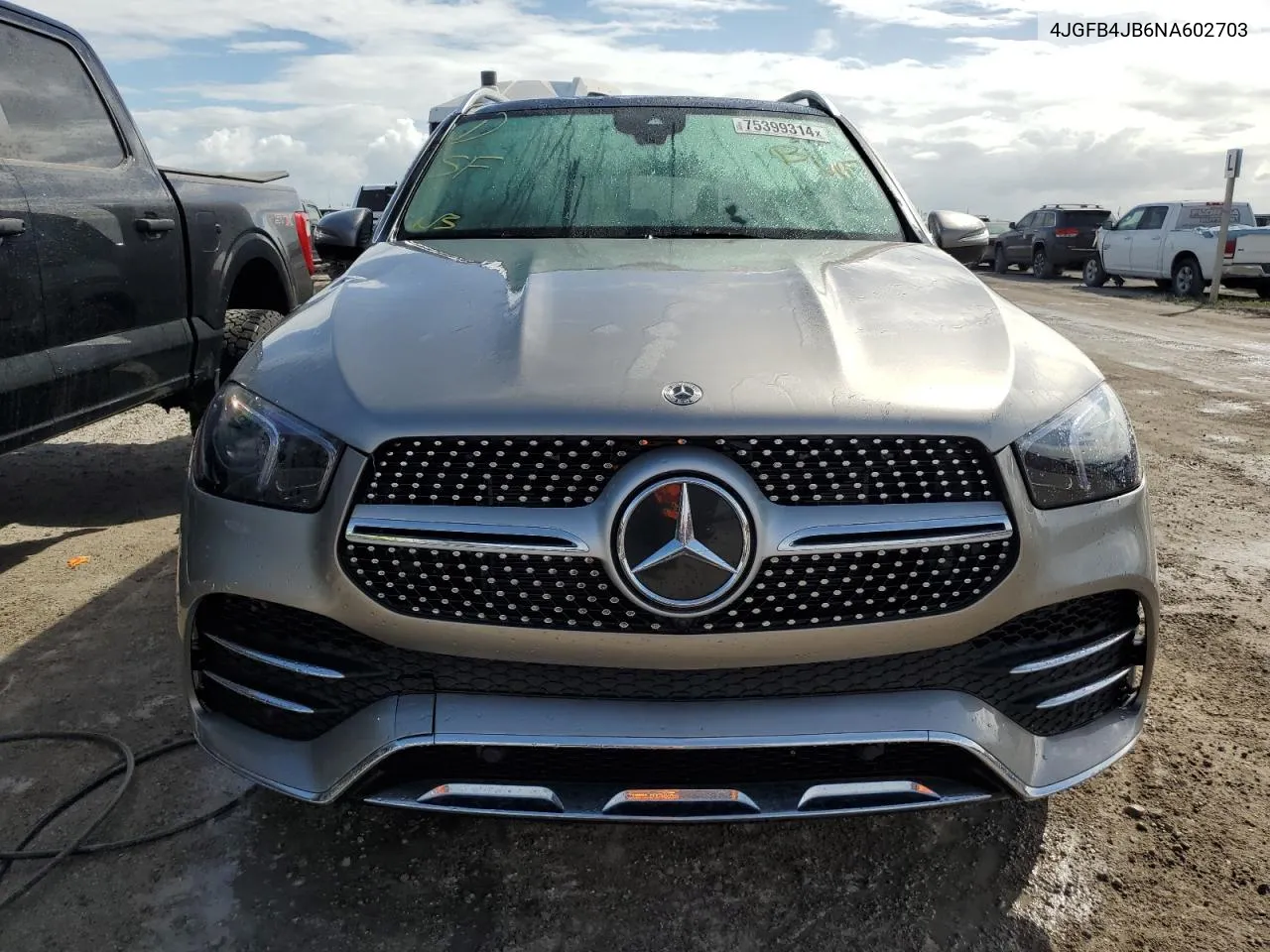 2022 Mercedes-Benz Gle 350 VIN: 4JGFB4JB6NA602703 Lot: 75399314