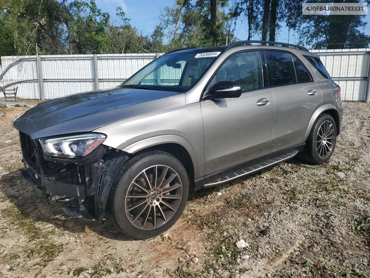 2022 Mercedes-Benz Gle 350 VIN: 4JGFB4JB0NA783331 Lot: 75536854