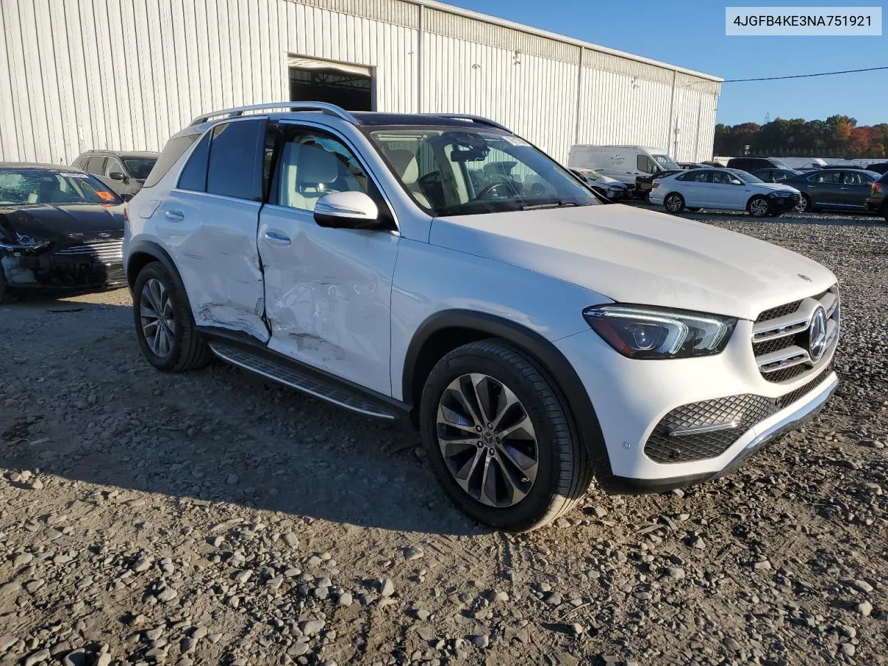 2022 Mercedes-Benz Gle 350 4Matic VIN: 4JGFB4KE3NA751921 Lot: 76117504