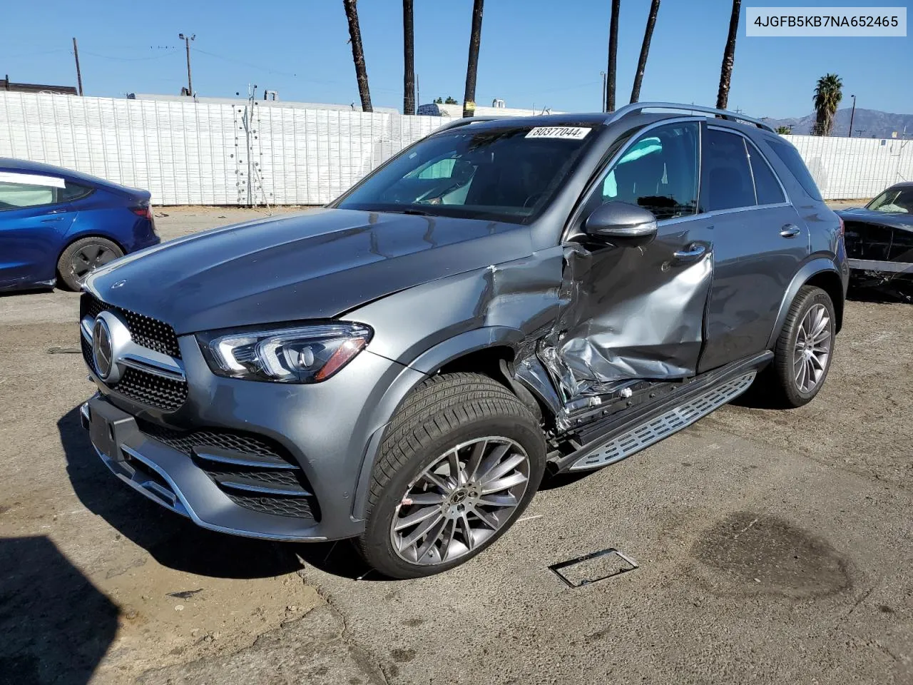 2022 Mercedes-Benz Gle 450 4Matic VIN: 4JGFB5KB7NA652465 Lot: 80377044