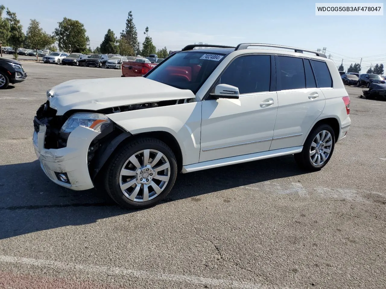 2010 Mercedes-Benz Glk 350 VIN: WDCGG5GB3AF478047 Lot: 74024884