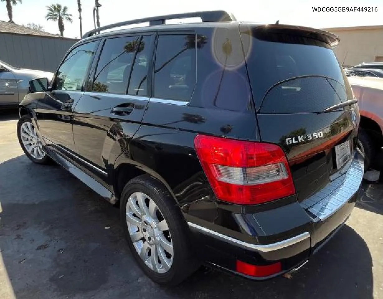 2010 Mercedes-Benz Glk 350 VIN: WDCGG5GB9AF449216 Lot: 78333234