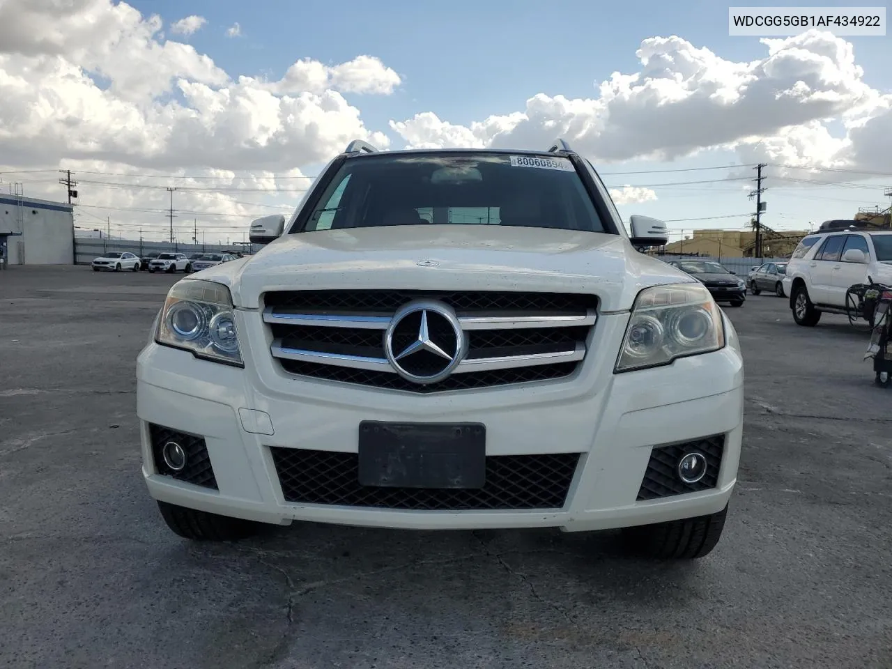 2010 Mercedes-Benz Glk 350 VIN: WDCGG5GB1AF434922 Lot: 80060894