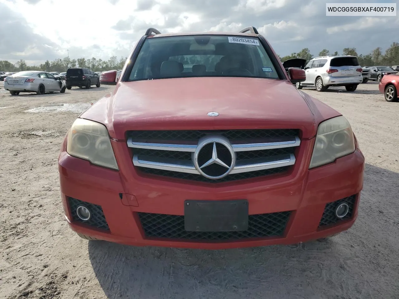 2010 Mercedes-Benz Glk 350 VIN: WDCGG5GBXAF400719 Lot: 80203454