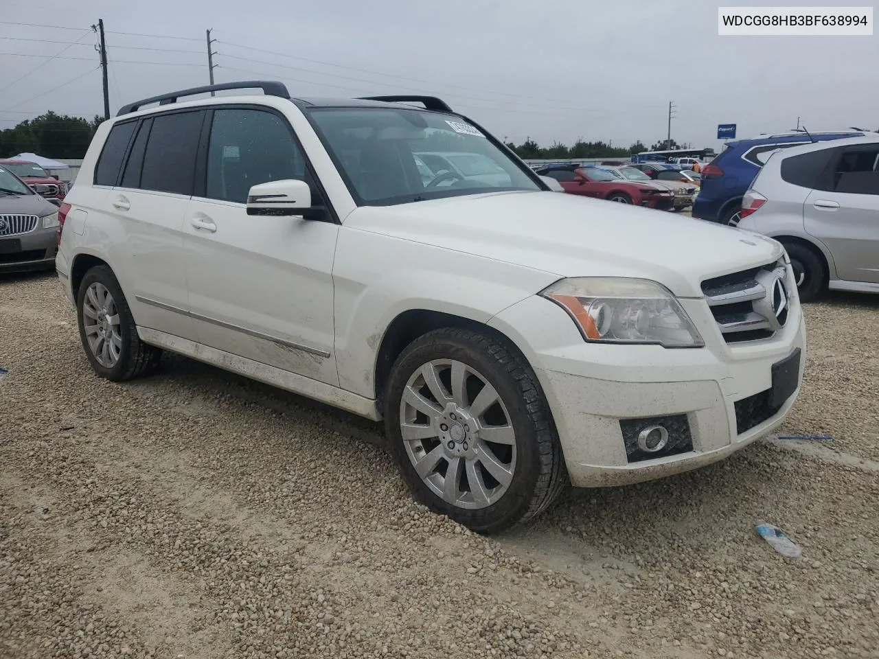 2011 Mercedes-Benz Glk 350 4Matic VIN: WDCGG8HB3BF638994 Lot: 74783324