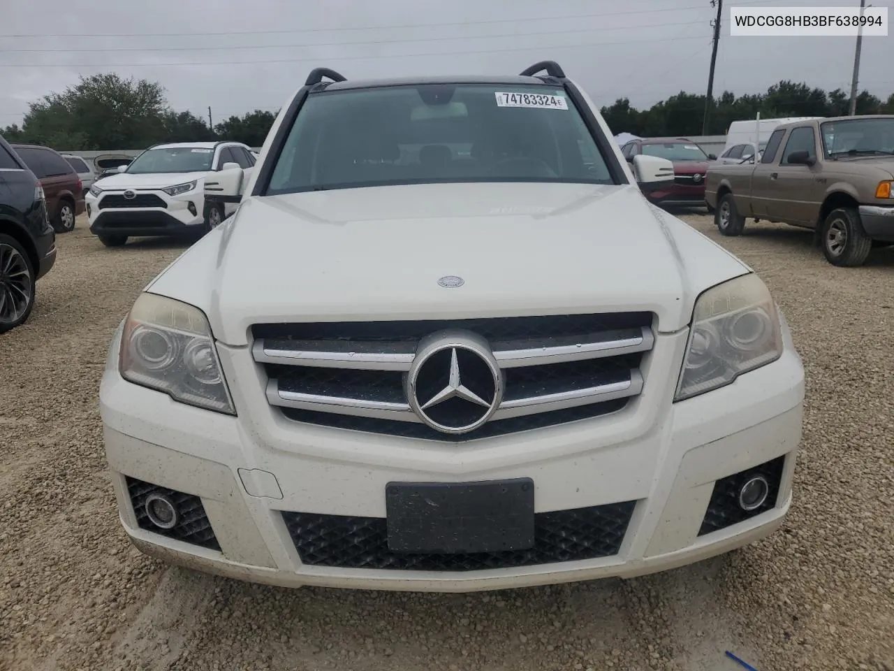 2011 Mercedes-Benz Glk 350 4Matic VIN: WDCGG8HB3BF638994 Lot: 74783324