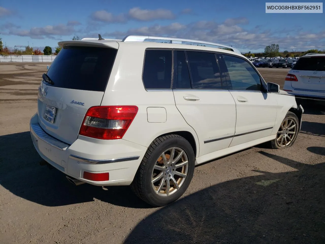 2011 Mercedes-Benz Glk 350 4Matic VIN: WDCGG8HBXBF562951 Lot: 75646334