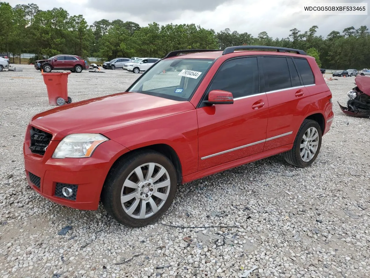 2011 Mercedes-Benz Glk 350 VIN: WDCGG5GBXBF533465 Lot: 79204544