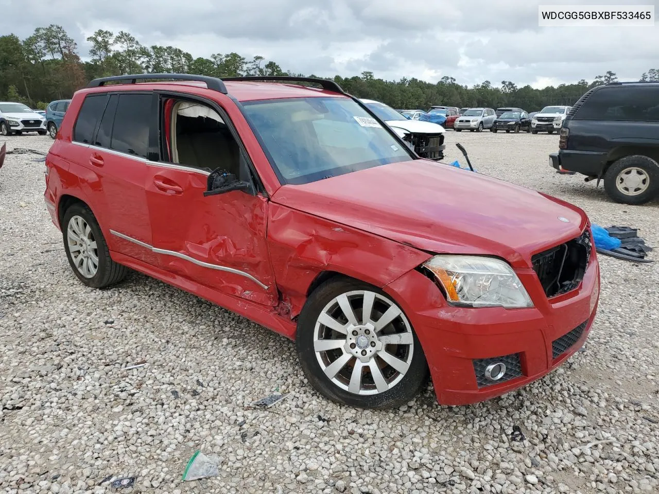 2011 Mercedes-Benz Glk 350 VIN: WDCGG5GBXBF533465 Lot: 79204544