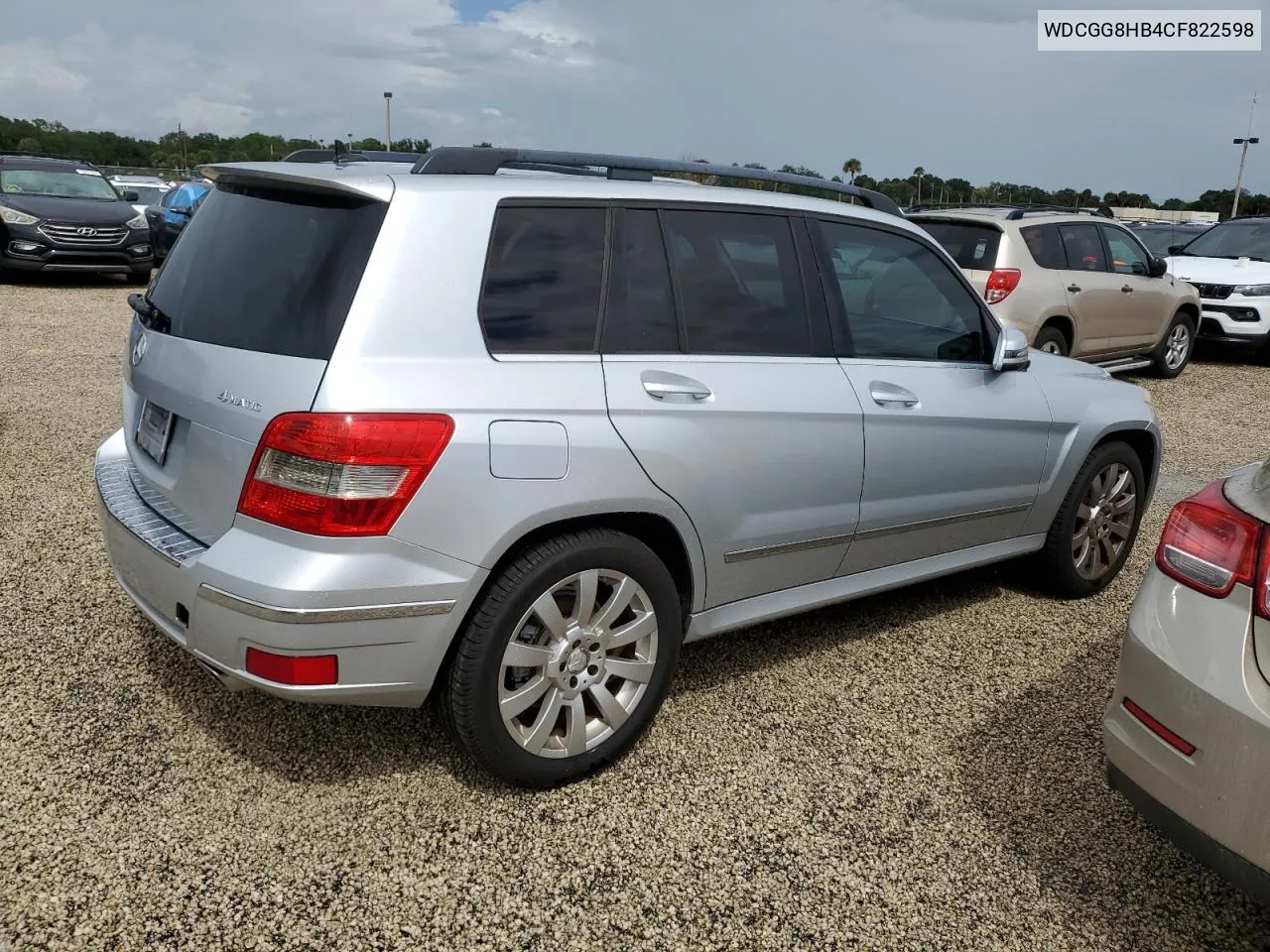 2012 Mercedes-Benz Glk 350 4Matic VIN: WDCGG8HB4CF822598 Lot: 74547004