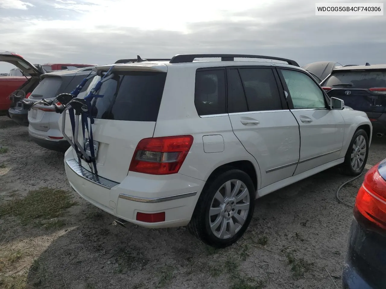 2012 Mercedes-Benz Glk 350 VIN: WDCGG5GB4CF740306 Lot: 76171694