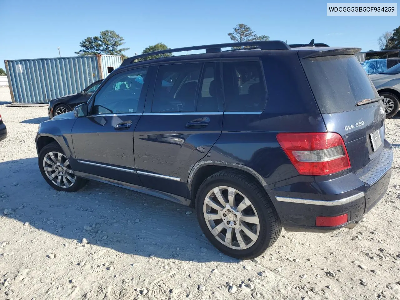 2012 Mercedes-Benz Glk 350 VIN: WDCGG5GB5CF934259 Lot: 76344474