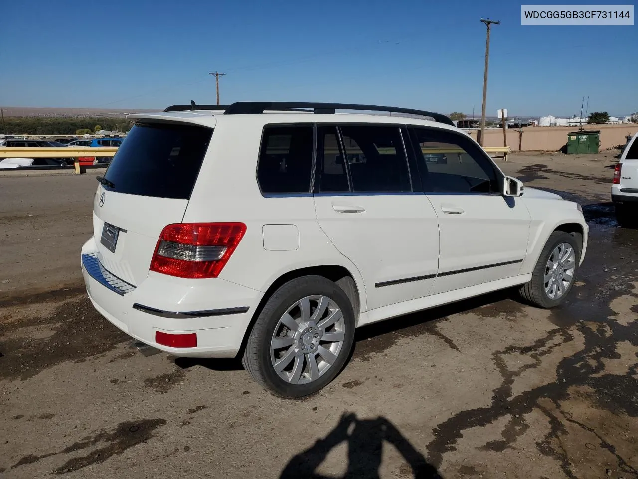 2012 Mercedes-Benz Glk 350 VIN: WDCGG5GB3CF731144 Lot: 77038074