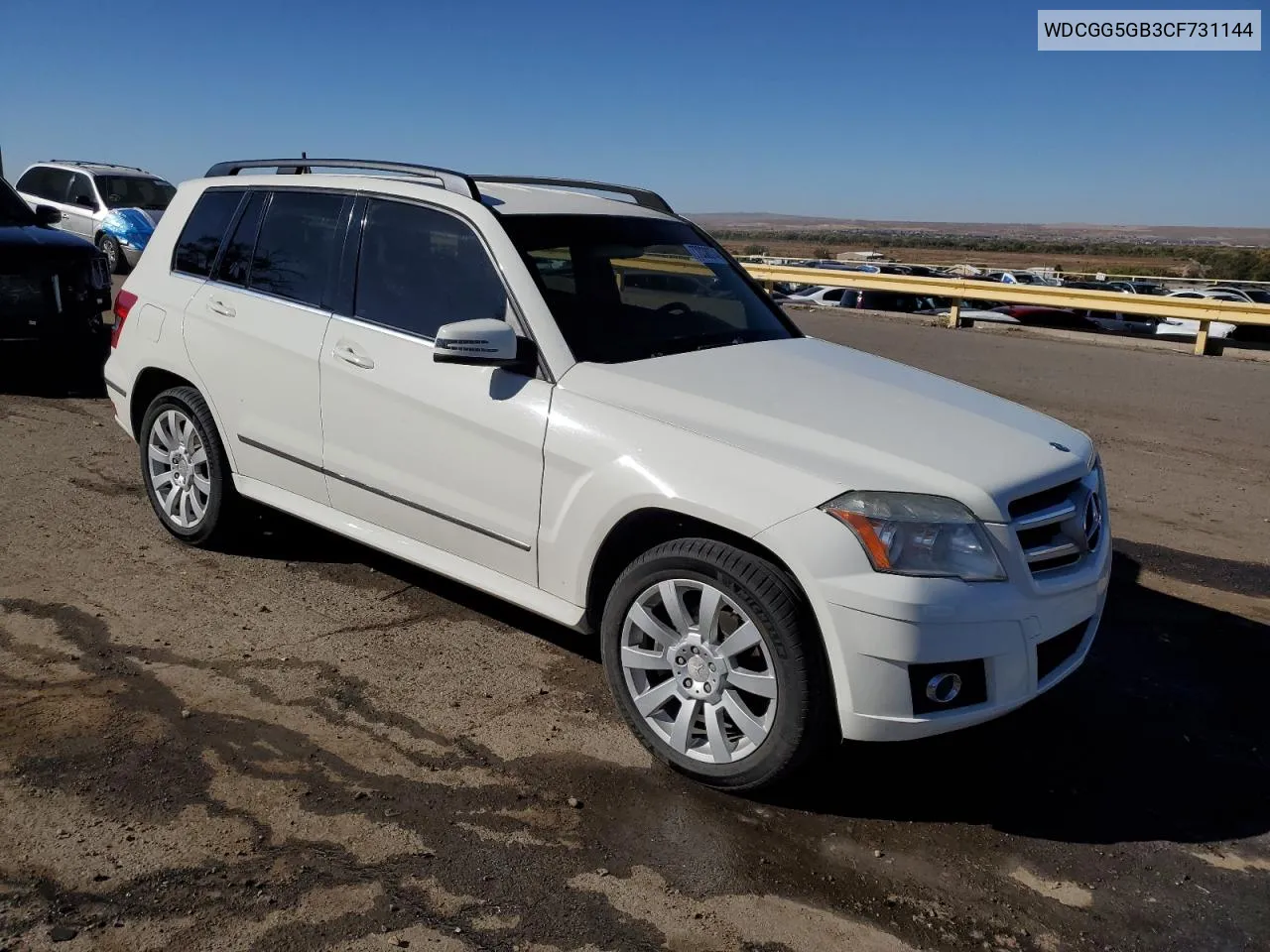 2012 Mercedes-Benz Glk 350 VIN: WDCGG5GB3CF731144 Lot: 77038074