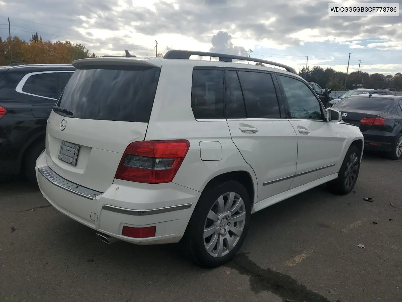 2012 Mercedes-Benz Glk 350 VIN: WDCGG5GB3CF778786 Lot: 78439144