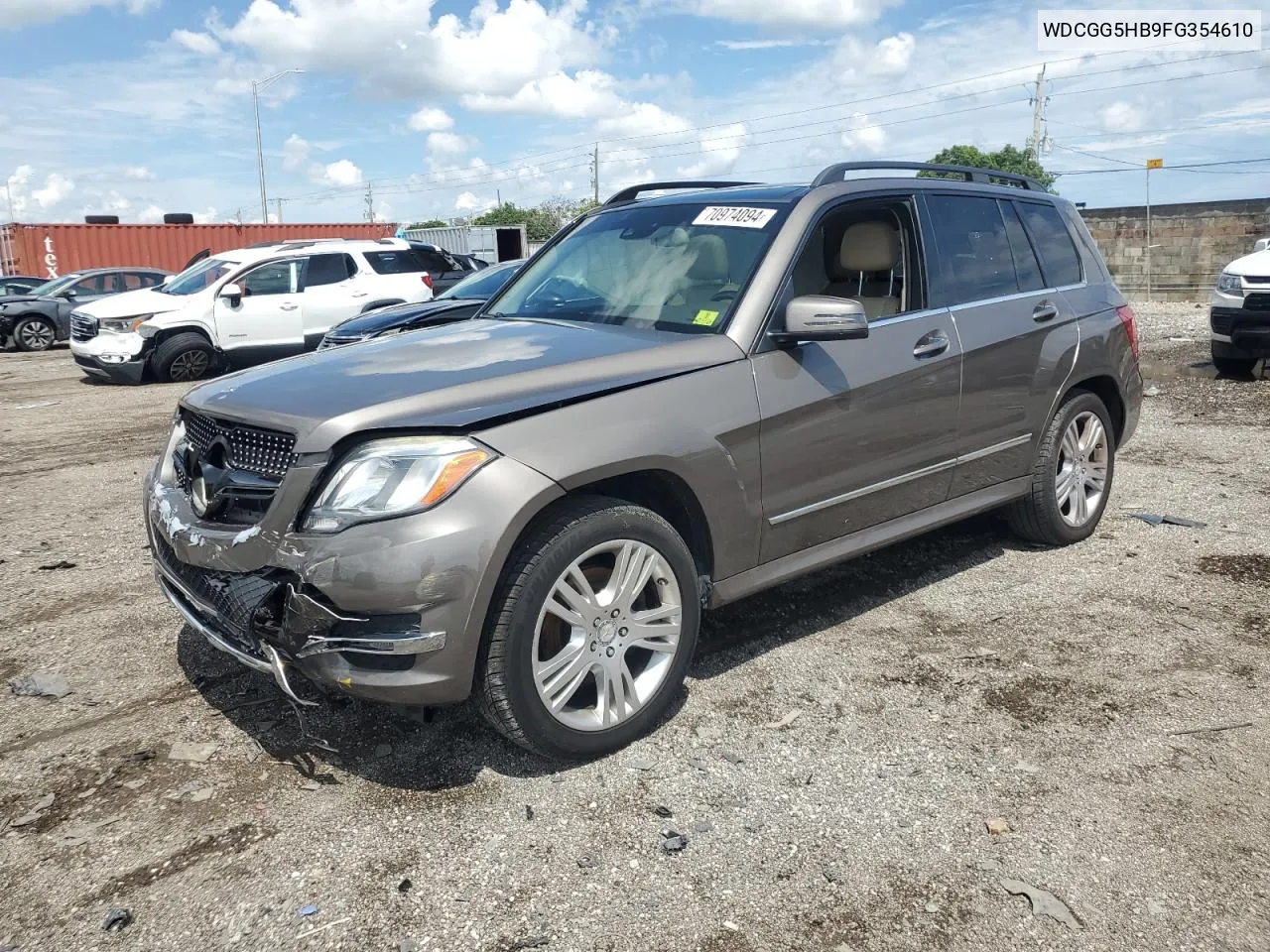 2015 Mercedes-Benz Glk 350 VIN: WDCGG5HB9FG354610 Lot: 70974094