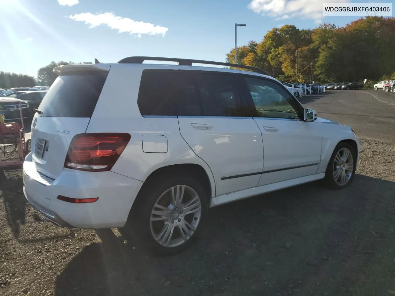 2015 Mercedes-Benz Glk 350 4Matic VIN: WDCGG8JBXFG403406 Lot: 75419264