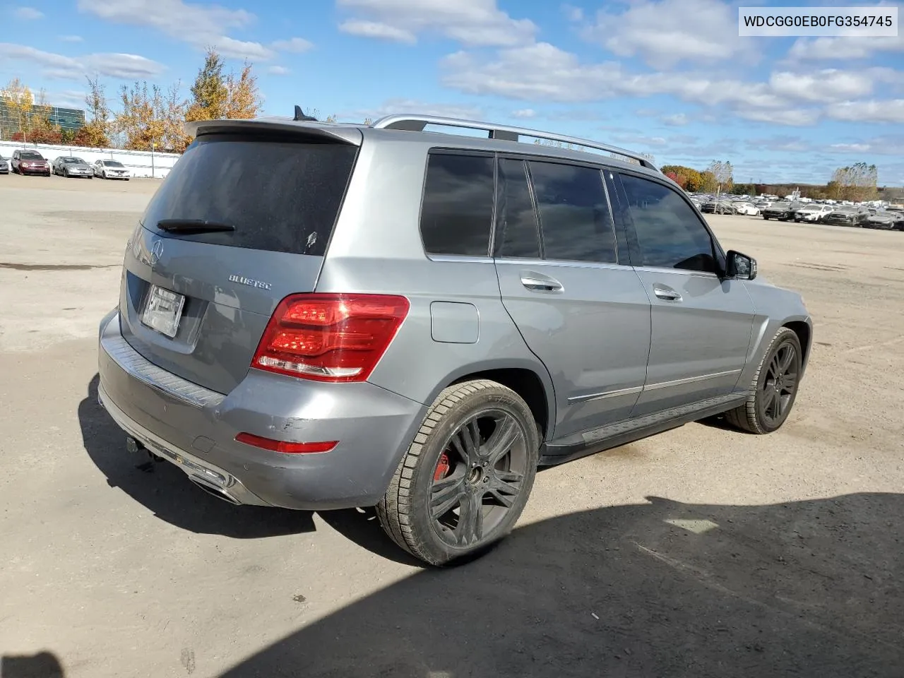 2015 Mercedes-Benz Glk 250 Bluetec VIN: WDCGG0EB0FG354745 Lot: 76724124