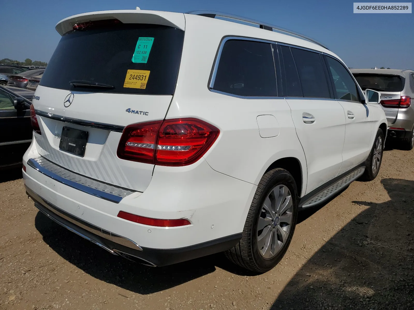 2017 Mercedes-Benz Gls 450 4Matic VIN: 4JGDF6EE0HA852289 Lot: 69018544