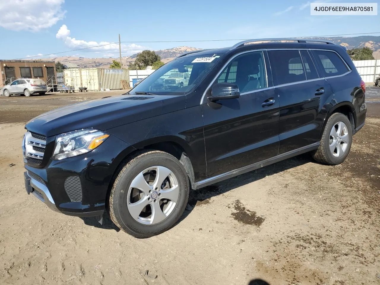 2017 Mercedes-Benz Gls 450 4Matic VIN: 4JGDF6EE9HA870581 Lot: 72291504