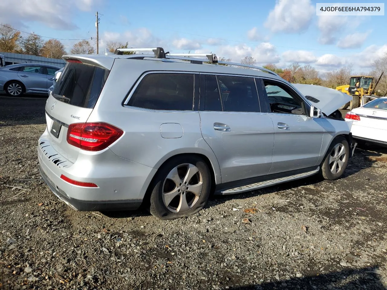 2017 Mercedes-Benz Gls 450 4Matic VIN: 4JGDF6EE6HA794379 Lot: 79882544