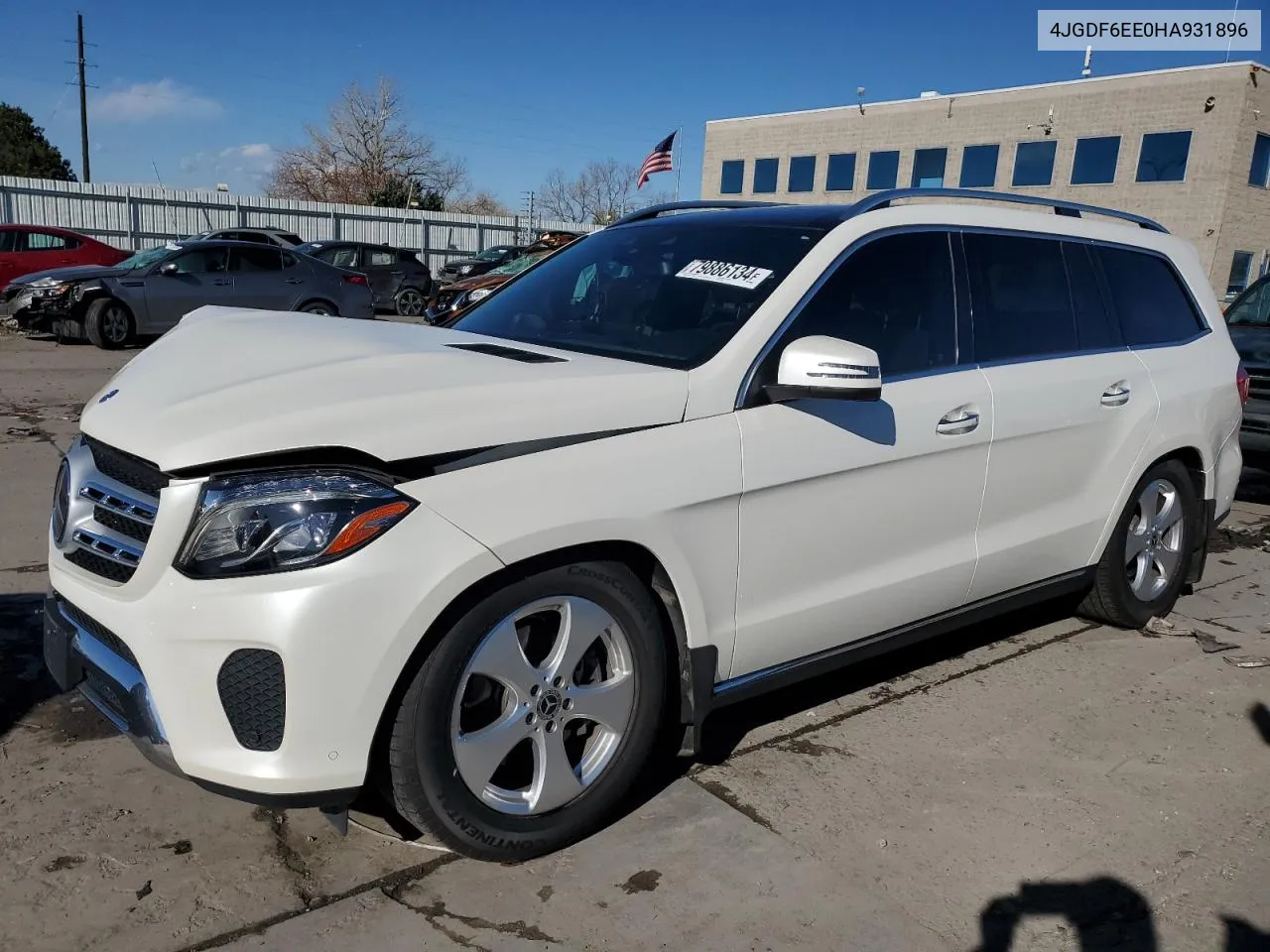 2017 Mercedes-Benz Gls 450 4Matic VIN: 4JGDF6EE0HA931896 Lot: 79886134