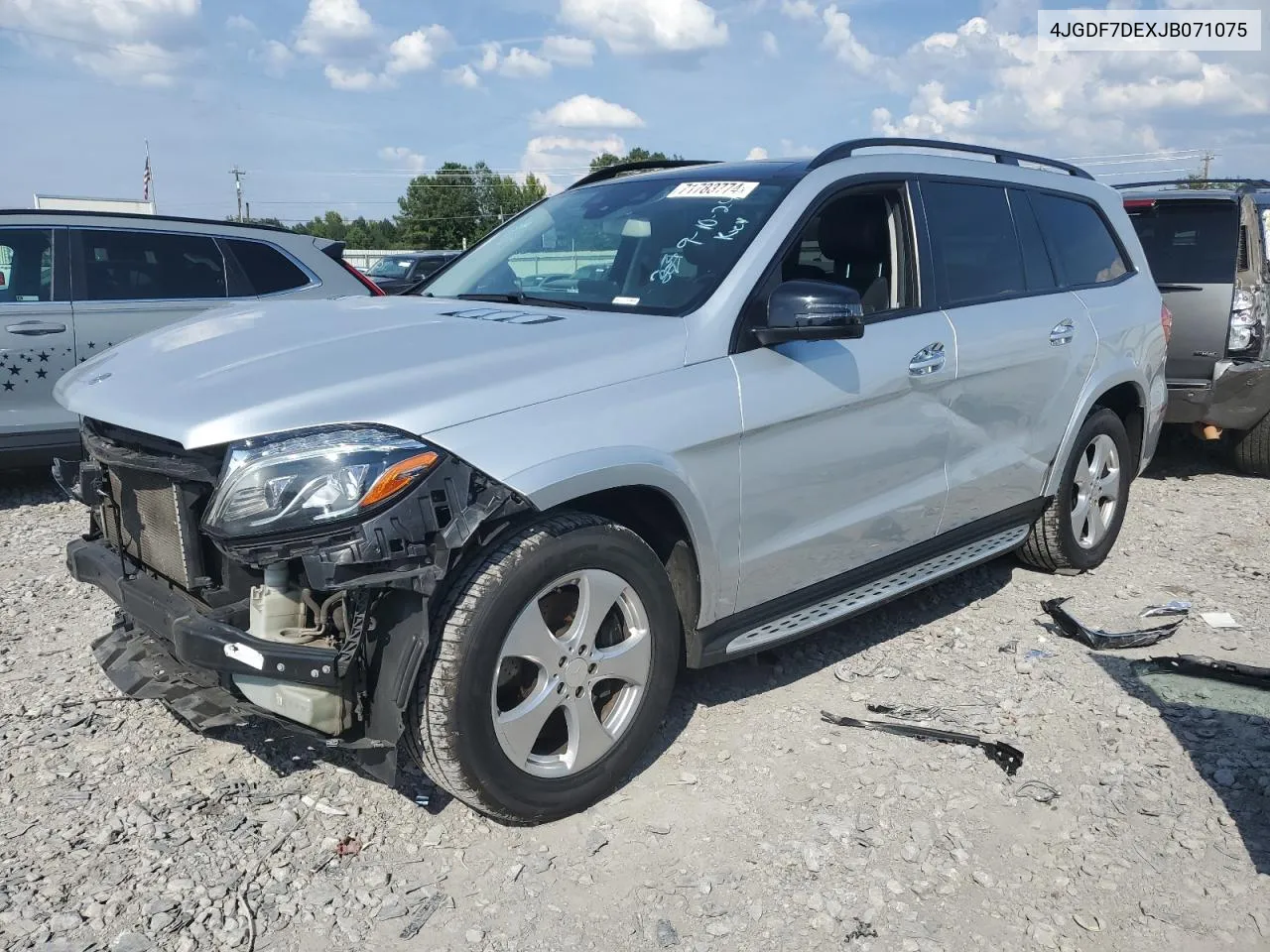 2018 Mercedes-Benz Gls 550 4Matic VIN: 4JGDF7DEXJB071075 Lot: 71783774