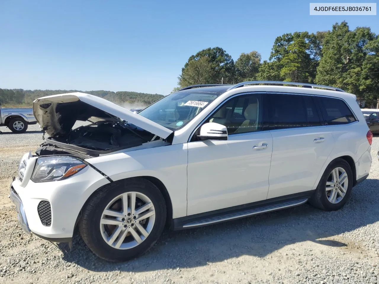 2018 Mercedes-Benz Gls 450 4Matic VIN: 4JGDF6EE5JB036761 Lot: 75816664