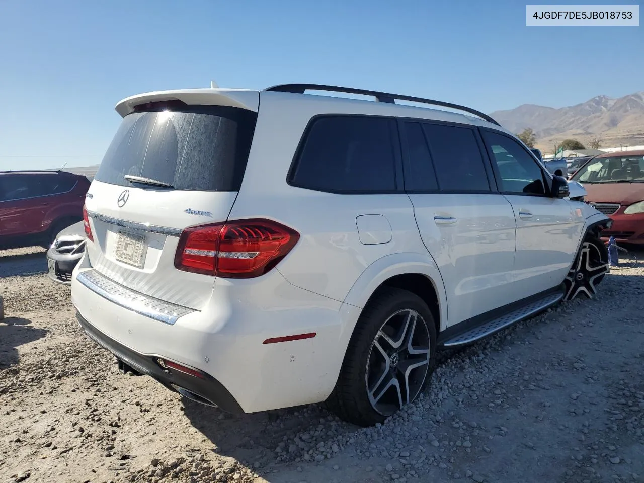 2018 Mercedes-Benz Gls 550 4Matic VIN: 4JGDF7DE5JB018753 Lot: 77225204