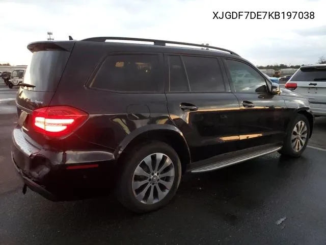 2019 Mercedes-Benz Gls 550 4M VIN: XJGDF7DE7KB197038 Lot: 61404604