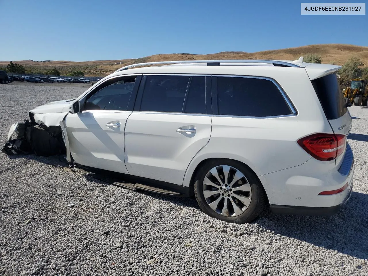 2019 Mercedes-Benz Gls 450 4Matic VIN: 4JGDF6EE0KB231927 Lot: 69197954