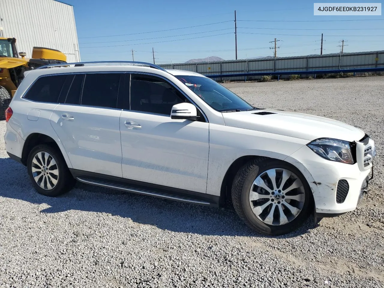 2019 Mercedes-Benz Gls 450 4Matic VIN: 4JGDF6EE0KB231927 Lot: 69197954